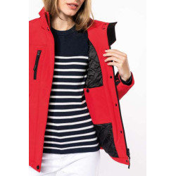 LADIES’ HOODED SOFTSHELL LINED PARKA