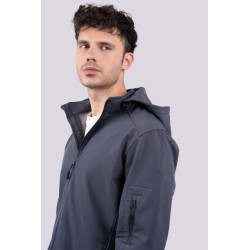 MEN’S 3-LAYER DETACHABLE HOODED SOFTSHELL JACKET