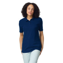 SOFTSTYLE® LADIES' DOUBLE PIQUÉ POLO WITH 3 COLOUR-MATCHED BUTTONS