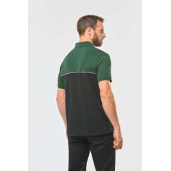 UNISEX ECO-FRIENDLY TWO-TONE SHORT SLEEVE POLO SHIRT