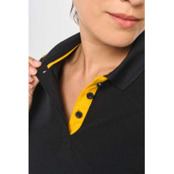 LADIES' SHORT-SLEEVED CONTRASTING DAYTODAY POLO SHIRT